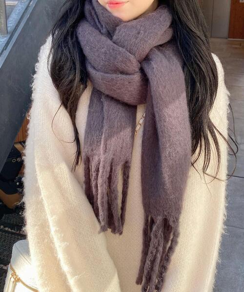 INGNI（イング） ストール マフラー フリンジボリュームストール