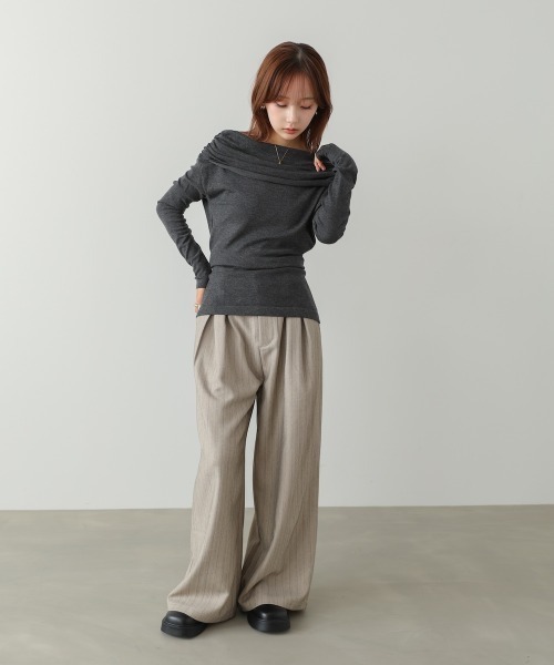 BAB（バブ） tシャツ オフショルウエストマークトップス レディース