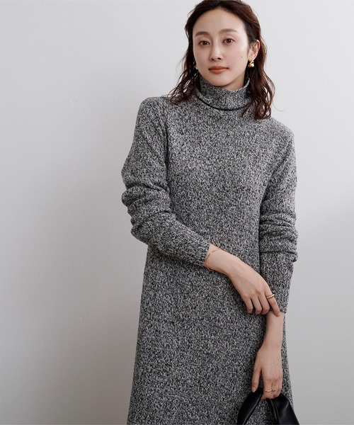 「ur's」 ニットワンピース L ブラック系その他 レディース_画像5