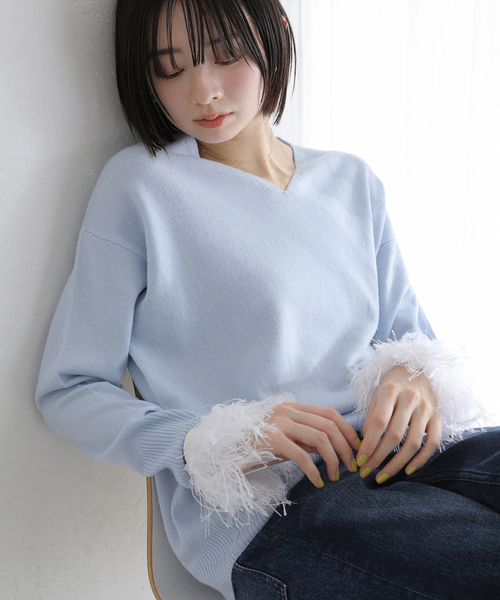 La TOTALITE（ラ トータリテ） ニット セーター ウールカシミヤVネック