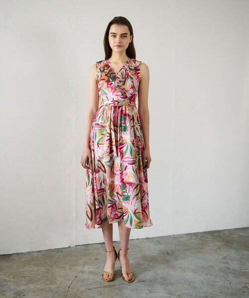 「GRACE CONTINENTAL」 ノースリーブワンピース 36 ピンク レディース_画像2