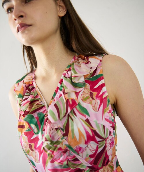 「GRACE CONTINENTAL」 ノースリーブワンピース 36 ピンク レディース_画像7