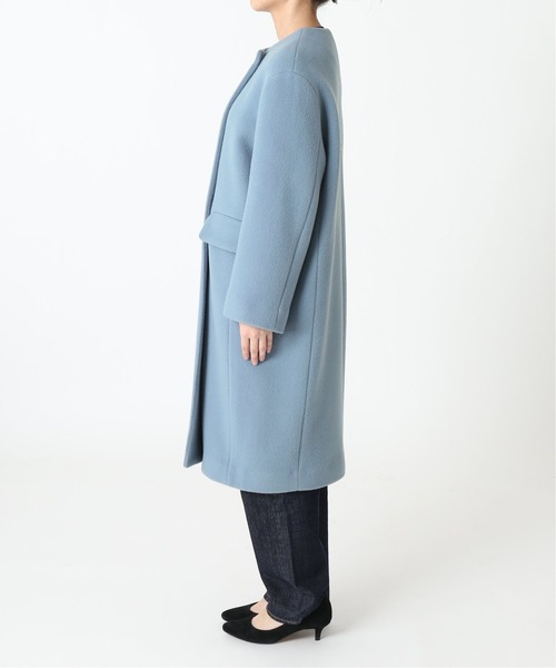 スローブイエナ ノーカラーコート 38 SLOBE IENA（スローブイエナ） ノーカラーコート 38 ブラウン