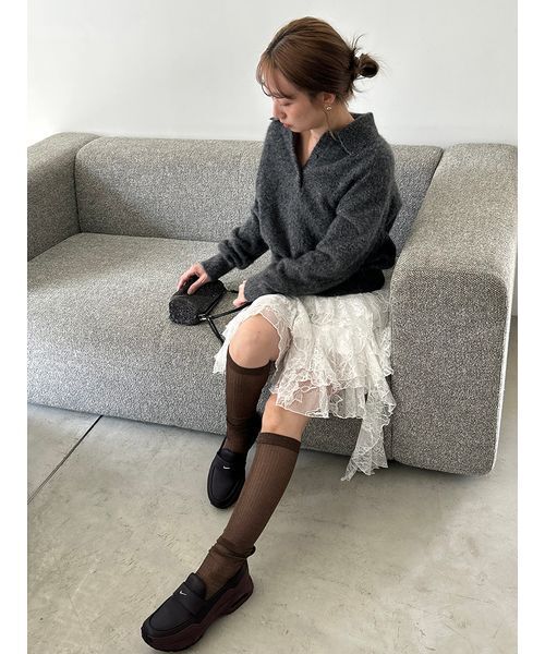 SNIDEL（スナイデル） ワンピース ラッフルバリエキャミミニワンピース