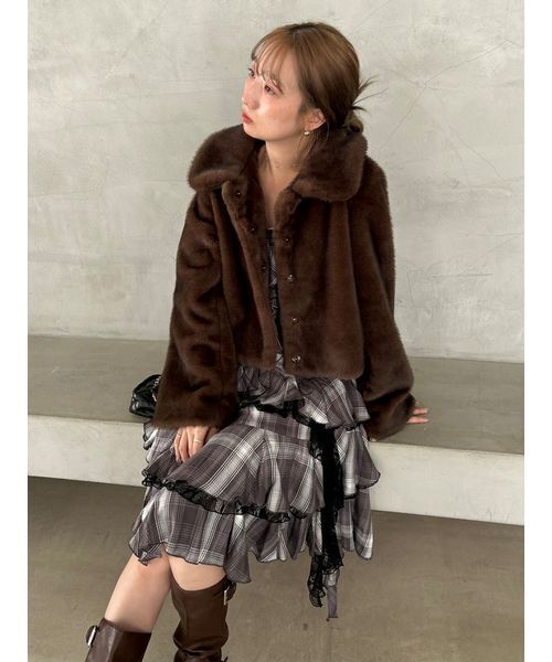 SNIDEL（スナイデル） ワンピース ラッフルバリエキャミミニワンピース