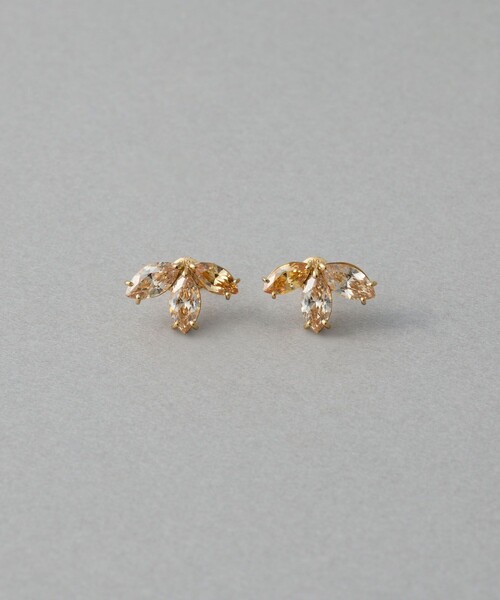 ete（エテ） ピアス ビジュー ポインセチア ピアス レディース