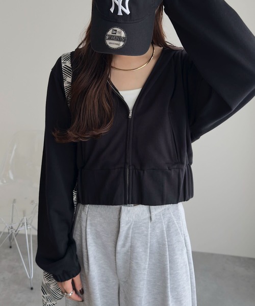 KOBE LETTUCE（神戸レタス） パーカー ショート丈パーカー レディース