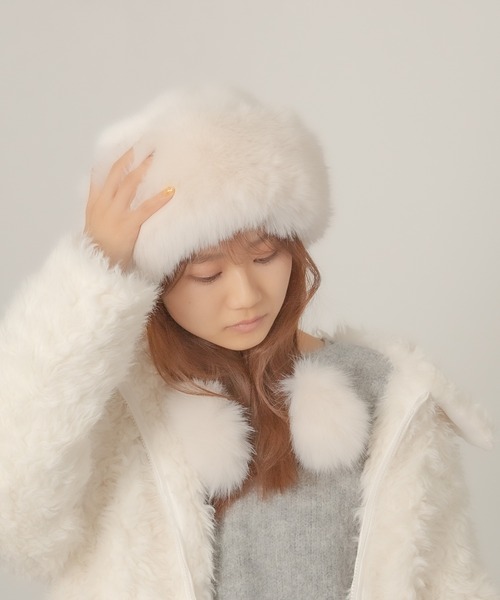 Chiina ニット帽 ニットキャップ Chiina /ポンポン付き ボリューム