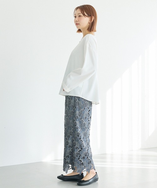 LAVEANGE（ラビアンジェ） ロング スカート 刺繍レースナロースカート