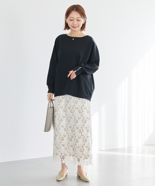 BANUROSA「AnR」レースパンツ＆スカート LAVEANGE（ラビアンジェ） ロング スカート 刺繍レースナロースカート