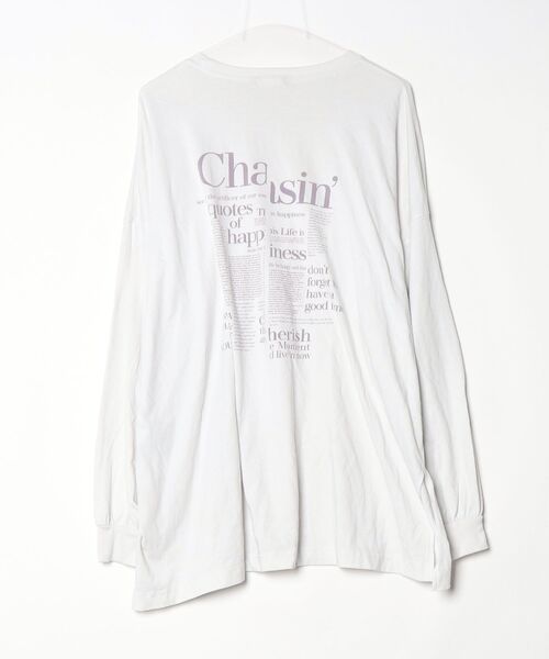 「apres jour」 ワンポイント長袖カットソー X-LARGE ホワイト レディースの画像2