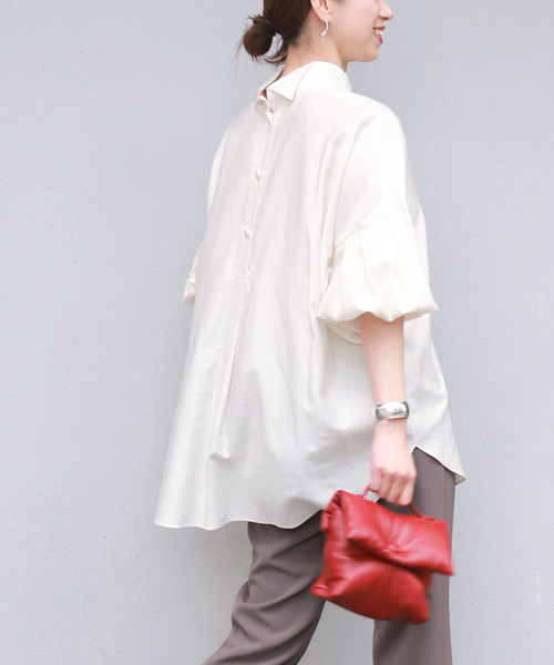 「VERMEIL par iena」 長袖ブラウス FREE ホワイト レディース_画像9