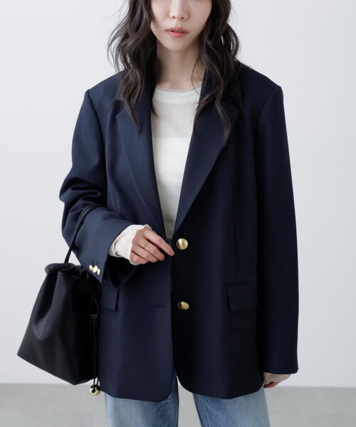 ジャケット・アウター mart フェイクレザーオーバーサイズミディアムジャケット MONO-MART LADY'S