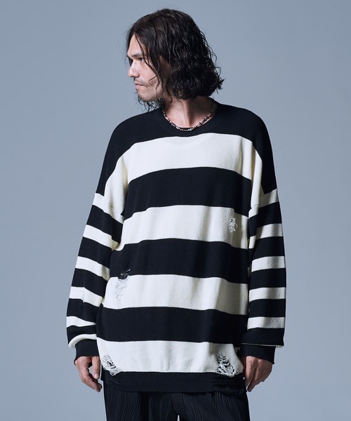「glamb」 長袖ニット M ホワイト メンズ