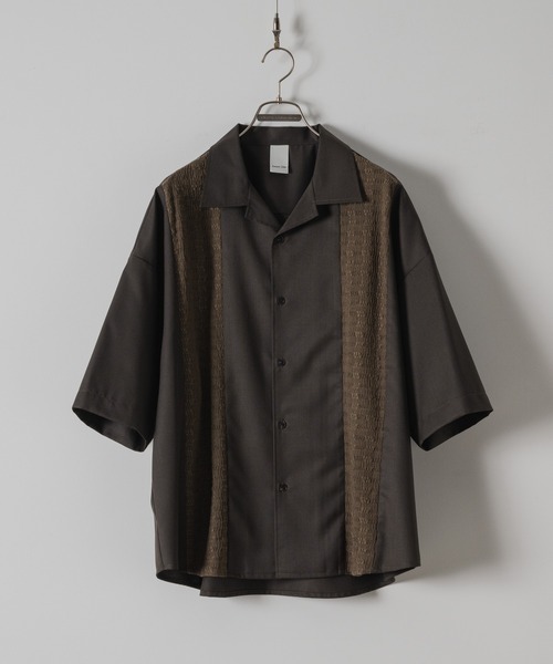 「Casper John」 半袖シャツ LARGE ブラウン メンズ_画像2