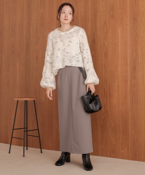 「Bab」 長袖ニット FREE ホワイト レディース_画像4