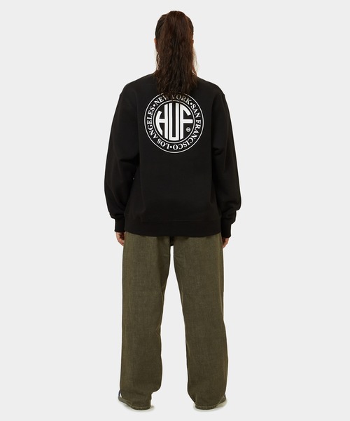 「HUF」 スウェットカットソー X-LARGE アッシュグレー メンズの画像