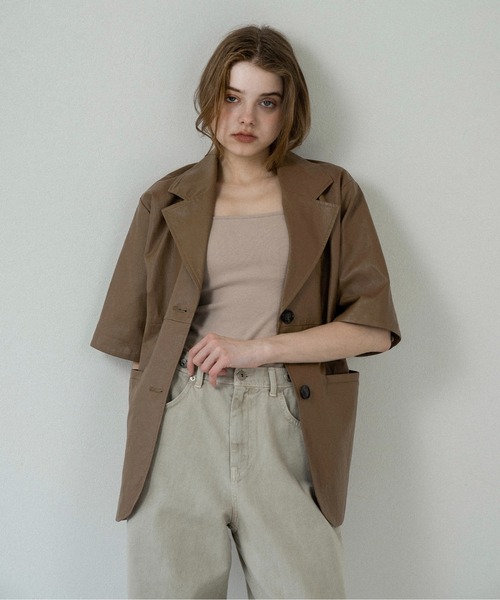lawgy（ラウジー） コート アウター 2way sleeve embroidery jacket 