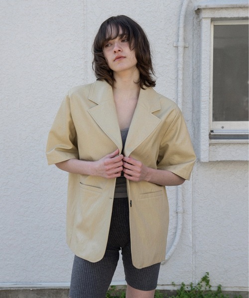 lawgy（ラウジー） コート アウター 2way sleeve embroidery jacket