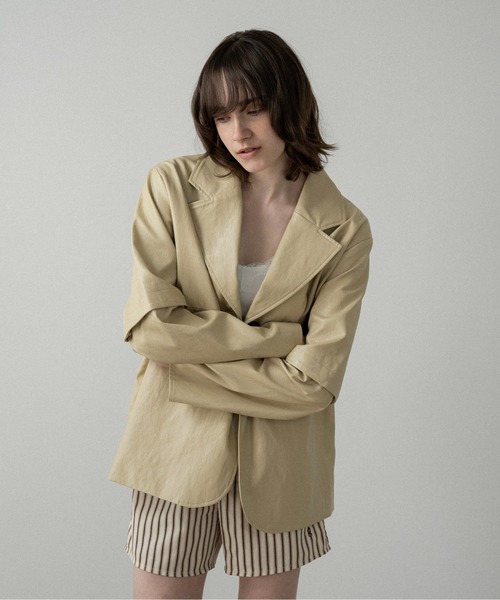 lawgy（ラウジー） コート アウター 2way sleeve embroidery jacket