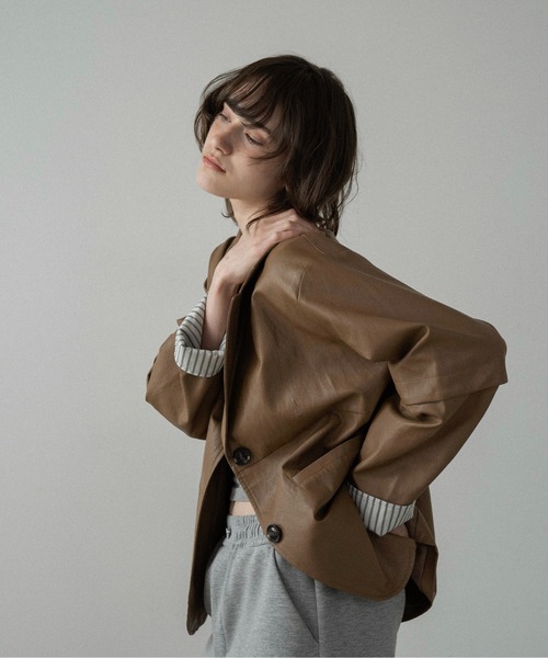 lawgy（ラウジー） コート アウター 2way sleeve embroidery jacket