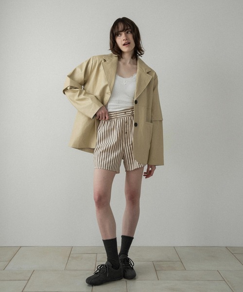 lawgy（ラウジー） コート アウター 2way sleeve embroidery jacket