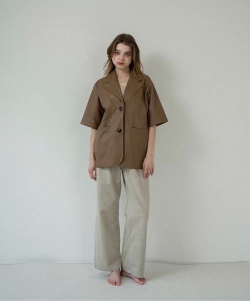 lawgy（ラウジー） コート アウター 2way sleeve embroidery jacket