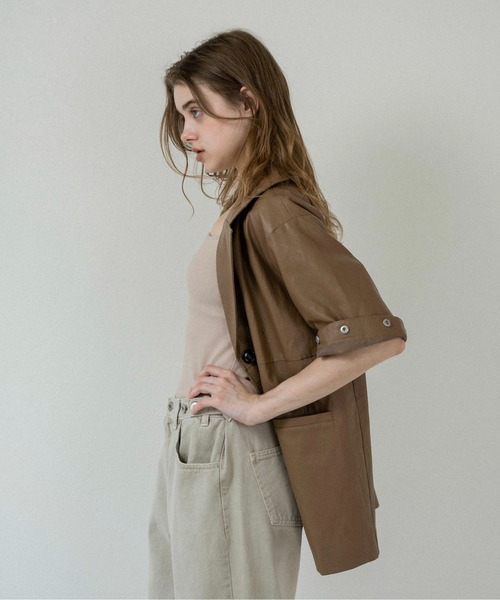 lawgy（ラウジー） コート アウター 2way sleeve embroidery jacket