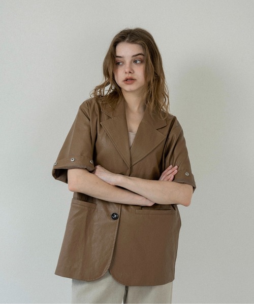 lawgy（ラウジー） コート アウター 2way sleeve embroidery jacket 