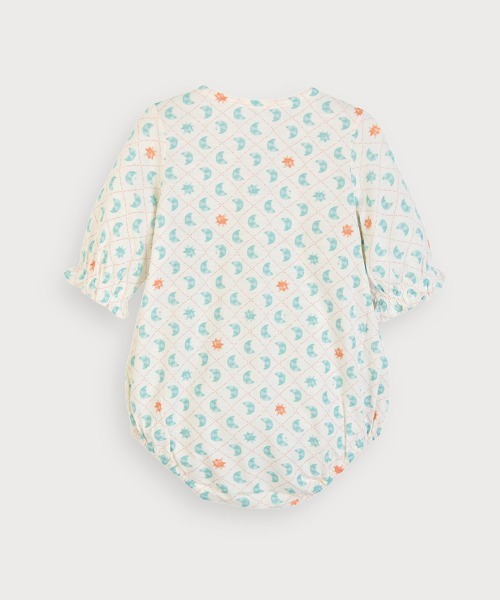 ベビー服 ロンパース サン＆ムーン七分袖ボディスーツ : ZOZOTOWN