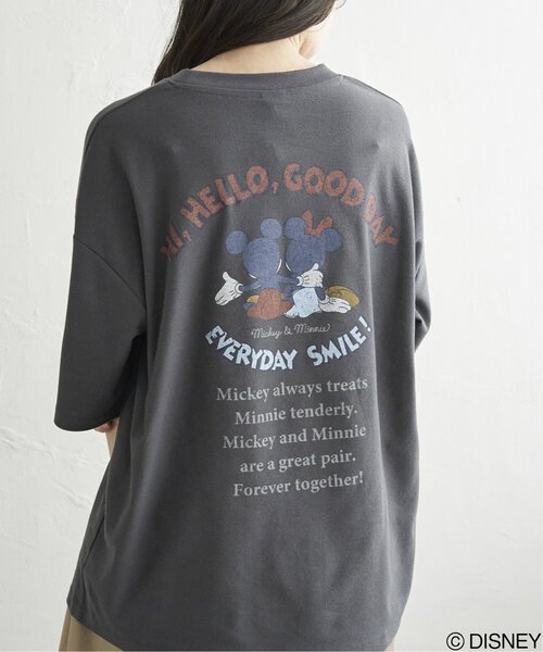 MICKEY MOUSE（ミッキーマウス） tシャツ 梨地 ミッキーマウス＆ミニー