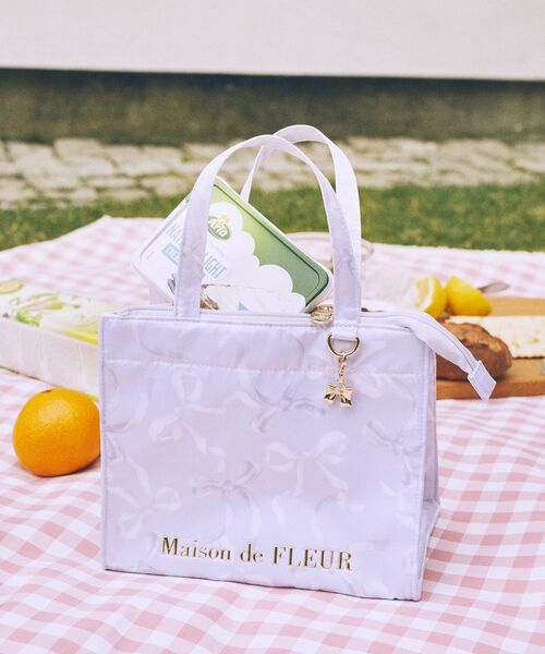 Maison de FLEUR（メゾンドフルール） トートバッグ リボン柄保冷