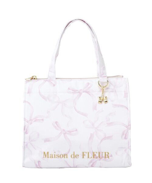 Maison de FLEUR（メゾンドフルール） トートバッグ リボン柄保冷