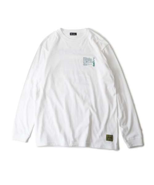 「Subciety」 長袖Tシャツ SMALL ホワイト×ブラック メンズ_画像7