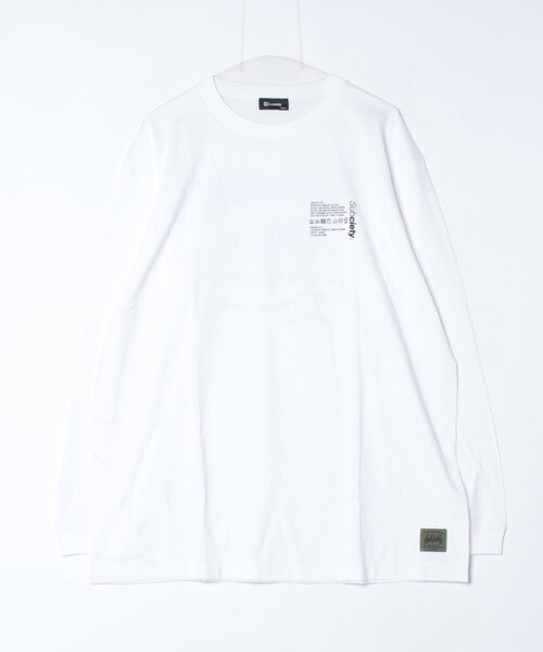「Subciety」 長袖Tシャツ SMALL ホワイト×ブラック メンズ_画像8