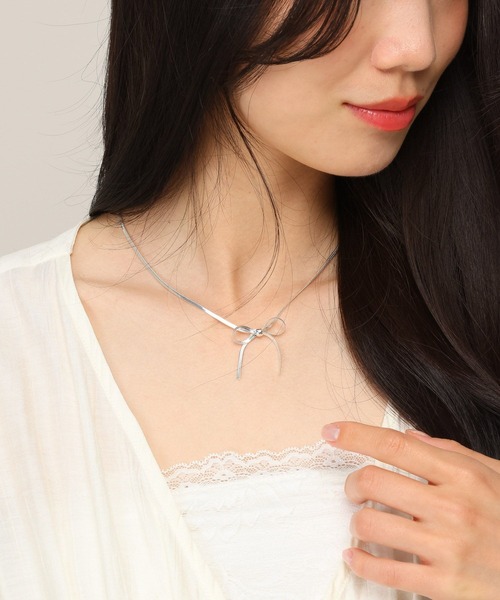 Heather（ヘザー） ネックレス リボンモチーフネックレス 856475 
