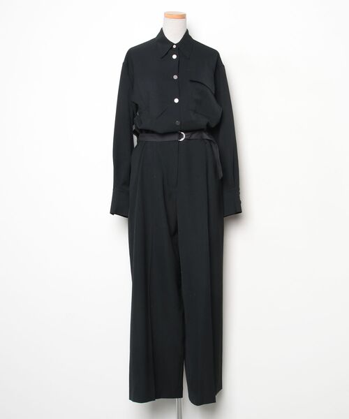SALE新品23区　大きいサイズ　44 ブラック　オールインワン　タグ付き UNTITLED（アンタイトル） オールインワン 02 ブラック レディース