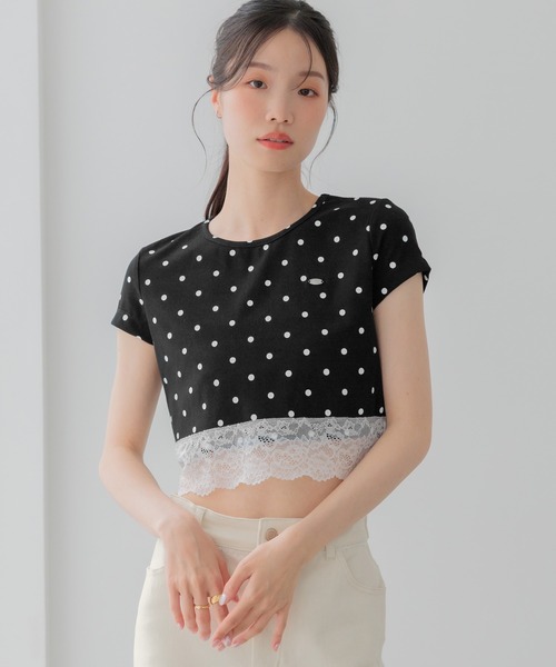 とっP COS レーストリムリゾートシャツ LACE-TRIMMED RESORT SHIRT