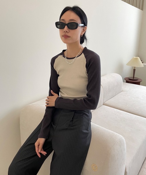 「Didot.showroom」 長袖カットソー FREE チャコール レディース_画像2