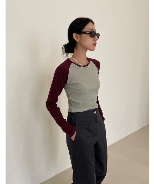 「Didot.showroom」 長袖カットソー FREE チャコール レディース_画像4