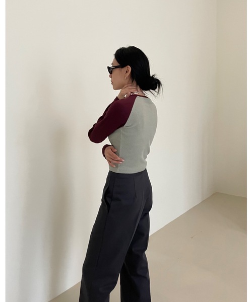「Didot.showroom」 長袖カットソー FREE チャコール レディース_画像5
