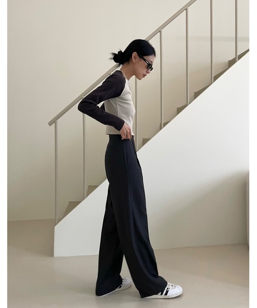 「Didot.showroom」 長袖カットソー FREE チャコール レディース_画像6