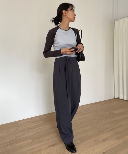 「Didot.showroom」 長袖カットソー FREE チャコール レディース_画像8