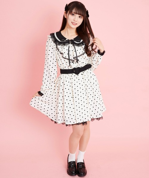 「Secret Honey」 長袖ワンピース MEDIUM ブラック レディース_画像2