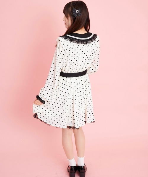 「Secret Honey」 長袖ワンピース MEDIUM ブラック レディース_画像3