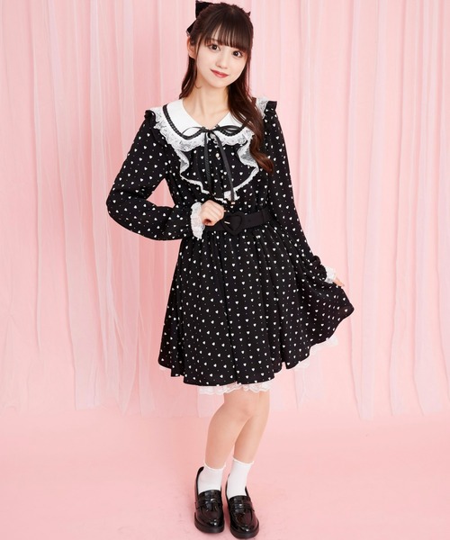 「Secret Honey」 長袖ワンピース MEDIUM ブラック レディース_画像5