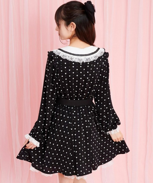 「Secret Honey」 長袖ワンピース MEDIUM ブラック レディース_画像6