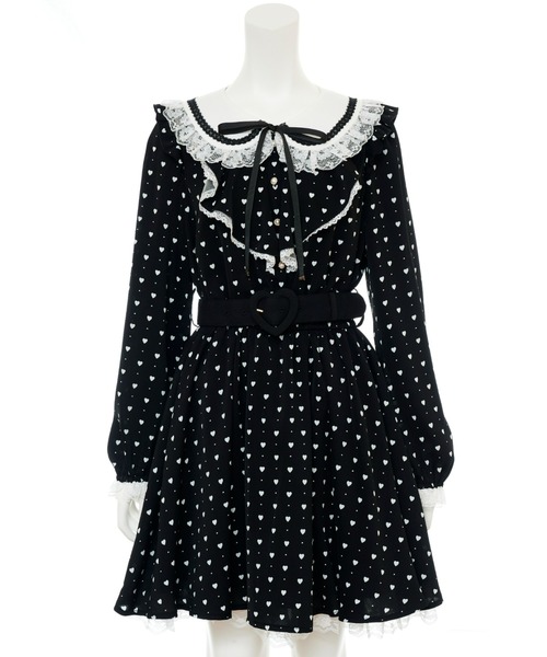 「Secret Honey」 長袖ワンピース MEDIUM ブラック レディース_画像7