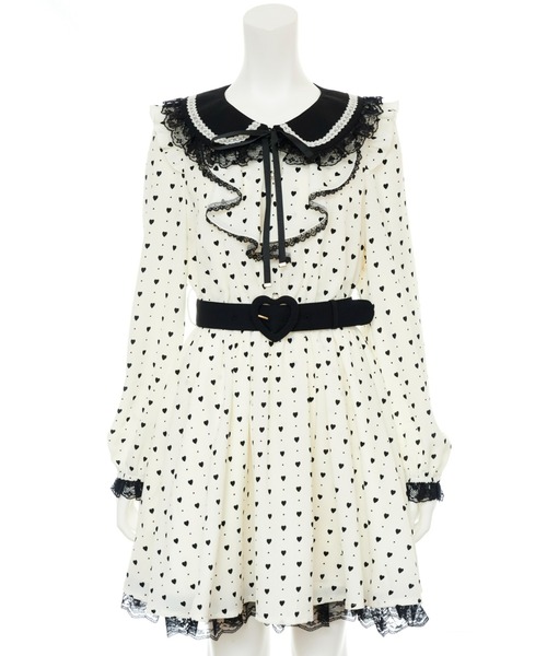 「Secret Honey」 長袖ワンピース MEDIUM ブラック レディース_画像9