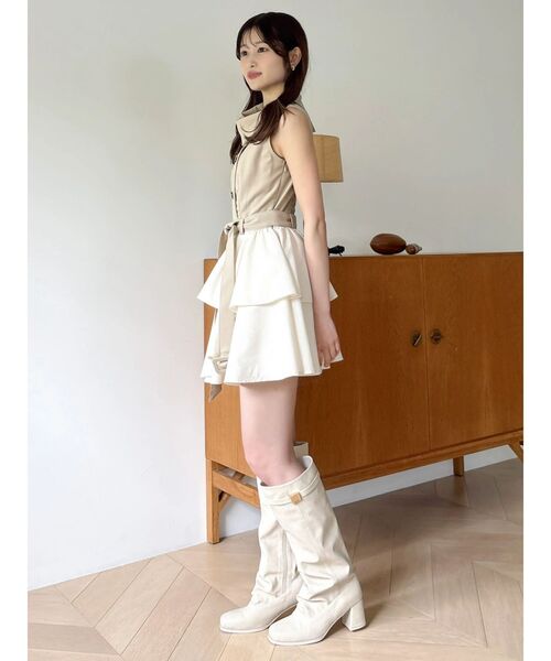 dazzlin ボリュームフリルトレンチミニワンピース dazzlin（ダズリン） ワンピース ボリュームフリルトレンチミニ
